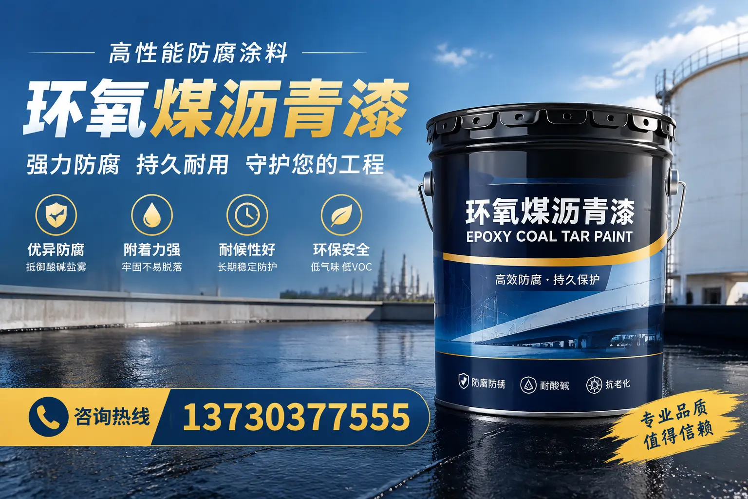 环氧煤沥青漆的耐久性分析，适合西安的使用场景